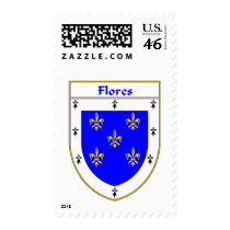 Flores Coat of Arms/Family Crest postage by NameGame Flores Coat of Arms/Family Crest postage