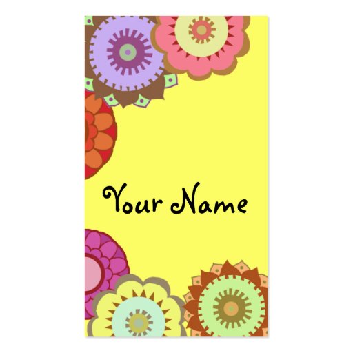 Flores de Fiesta in Orange - Business Cards (back side)