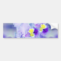 Flores de la orquídea azul pegatina de parachoque