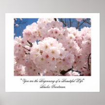 Flores del árbol de las galerías de la bella arte  poster