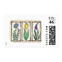 Flores del bosquejo de la pluma y de la tinta de l sellos