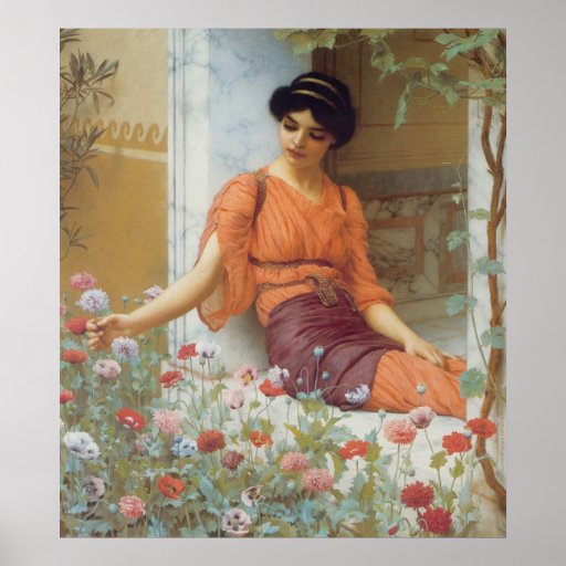 Flores del verano de Juan Guillermo Godward Impresiones