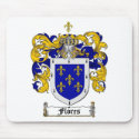 FLORES FAMILY CREST - FLORES COAT OF ARMS mousepads by heraldics FLORES FAMILY CREST - FLORES COAT OF ARMS mousepads