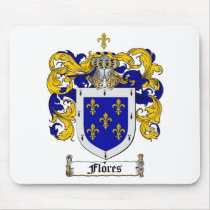FLORES FAMILY CREST -  FLORES COAT OF ARMS mousepads