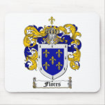 FLORES FAMILY CREST -  FLORES COAT OF ARMS mousepads