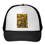 Flores rojas de las flores gorra