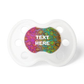 Florescent Animal Print Baby Pacifier