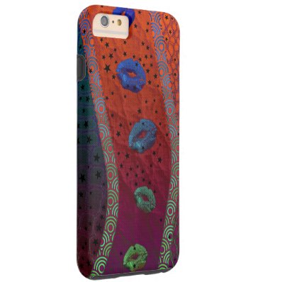 Florescent Blue Lips Stars Tough iPhone 6 Plus Case