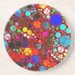 Florescent Bold Abstract Pattern Bling Beverage Coasters