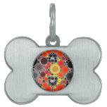 Florescent Bold Abstract Pattern Pet Tag