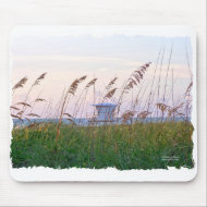 Florida beach pink and purple sunset mousepad