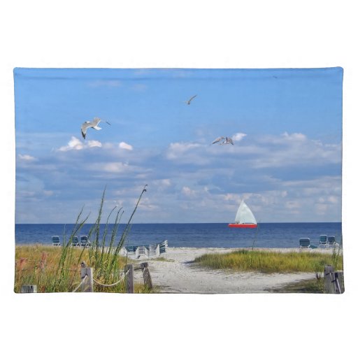 Florida Beach Scene Placemat Zazzle