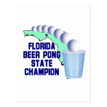 Florida Beer Pong Champion Post Cards