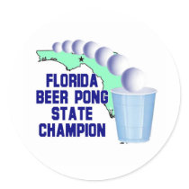 Florida Beer Pong Champion stickers by bartstshirts Florida Beer Pong Champion stickers