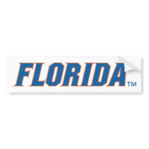 Florida - Blue & Orange Outline Bumper Stickers