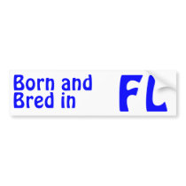 Florida Bred (Bumper) Sticker bumper stickers by TimeTrax Florida Bred (Bumper) Sticker bumper stickers