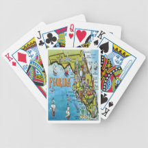 Florida Cartoon Map Deck Of Cards