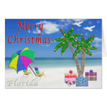 Florida Christmas Cards Beach Themed