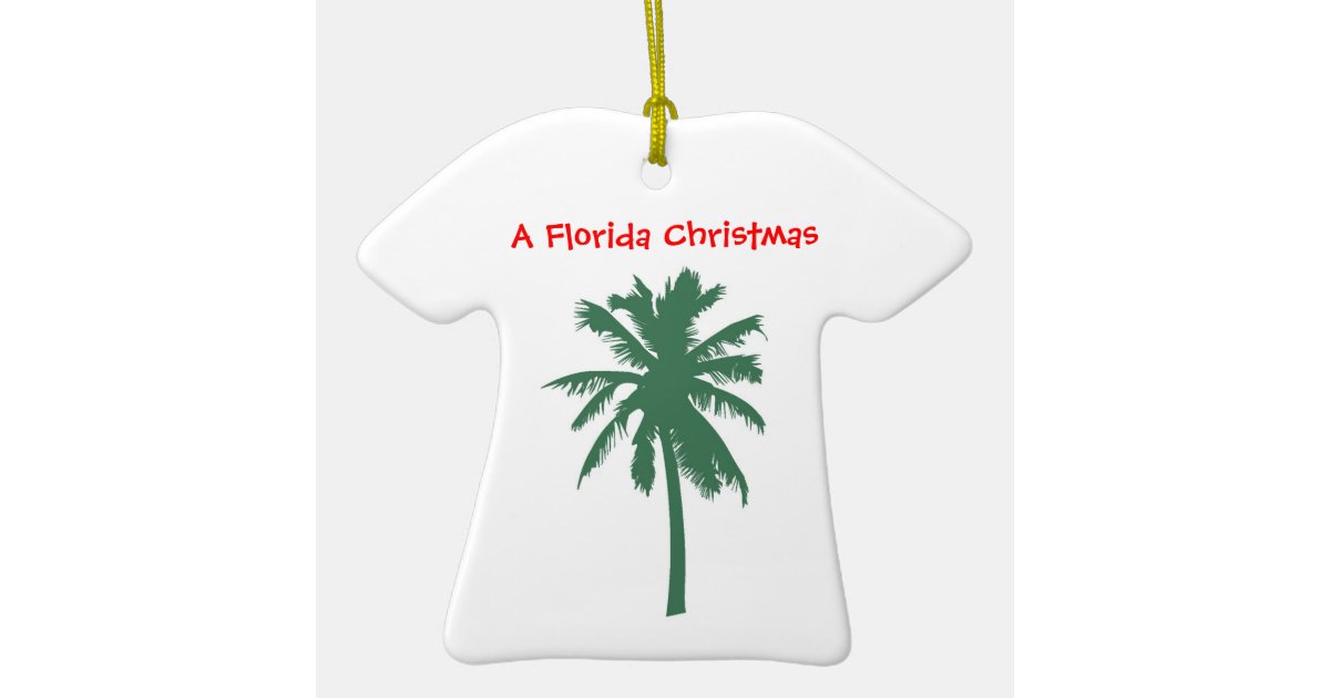 Florida Christmas, Palm Tree ornament Zazzle