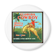 Florida Cowboy Oranges and Grapefruits magnets