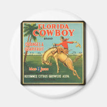 Florida Cowboy Refrigerator Magnet
