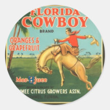 Florida Cowboy Sticker