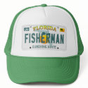 Florida Fisherman license plate hat