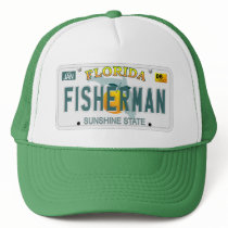 Florida Fisherman license plate hat