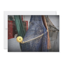 Florida fishing boat net closeup, faded version custom announcements