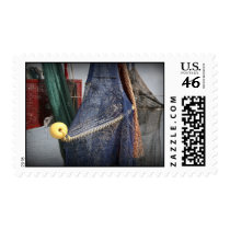Florida fishing boat net closeup, faded version stamp