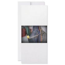 Florida fishing boat net closeup, faded version custom rack card