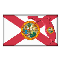 Florida Flag-Map Business Card Template