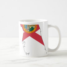Florida Flag Map Coffee Mugs