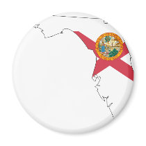 Florida Flag Map magnets