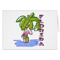 Florida Flamingo Greeting Card