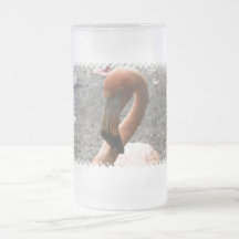 Florida Flamingo Frosted Beer Mug