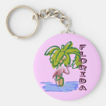 Florida Flamingo Keychains