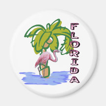 Florida Flamingo Refrigerator Magnets