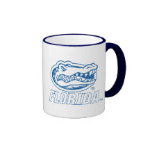 Florida Gator Head - Blue & White Coffee Mugs