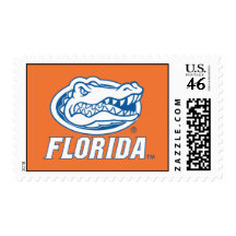 Florida Gator Head - Blue & White Postage