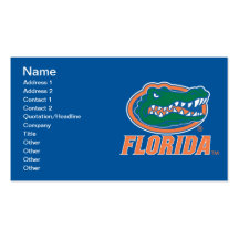 Florida Gator Head - Orange & White Business Cards