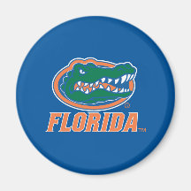 Florida Gator Head - Orange & White Fridge Magnets