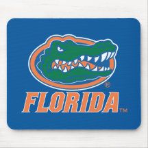 Florida Gator Head - Orange & White Mouse Pad