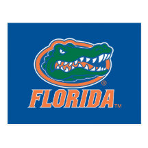 Florida Gator Head - Orange & White Post Card