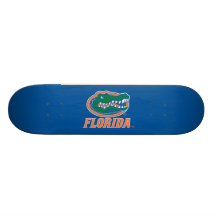 Florida Gator Head - Orange & White Skate Decks
