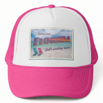 Florida God's Waiting Room hat by teebag Florida God's Waiting Room hat