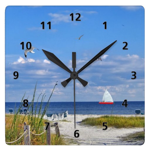 Florida Gulf Coast Clock Zazzle