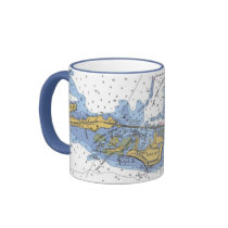 Florida Keys, Duck Key Nautical Chart Coffee Mug