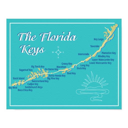 Florida Keys Map Posters | Zazzle