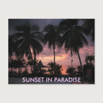 Florida Keys Sunset in Paradise postcard